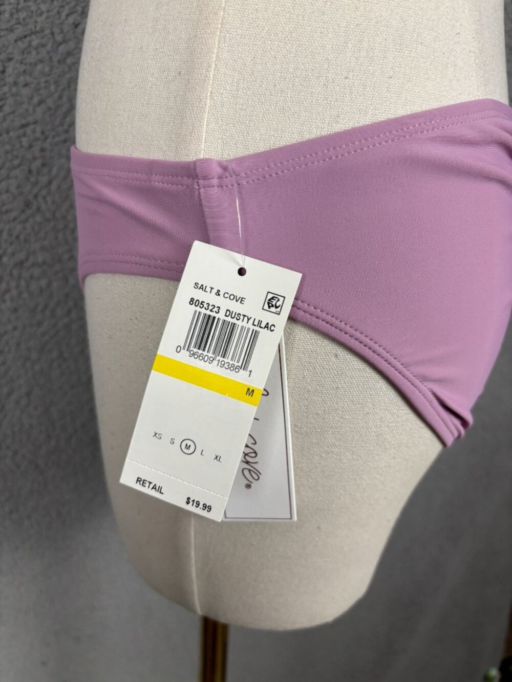 Salt + Cove Women's Juniors Ruched Back Hipster Swim Bottom Lilac Size Med NWT's - Picture 6 of 7